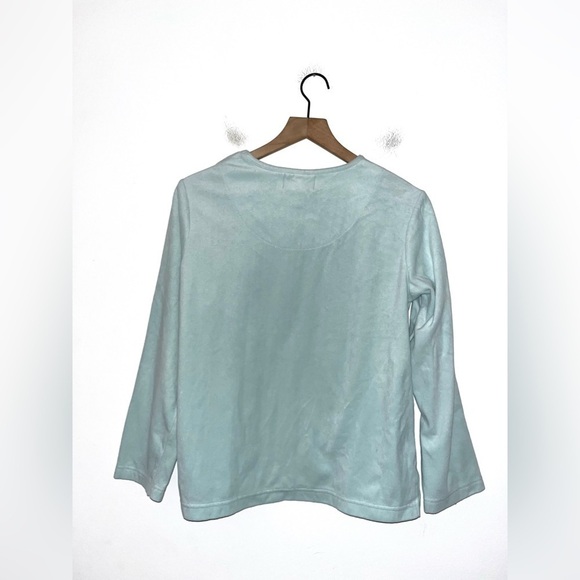 Oscar de la Renta Sweater Size Small Baby Blue Soft Pullover - Picture 5 of 5